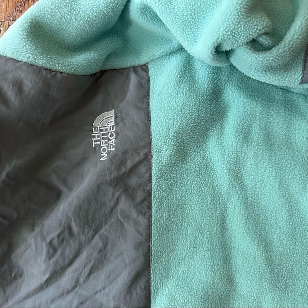 The North Face Mint and Gray Fleece Denali Jacket - Picture 4 of 4